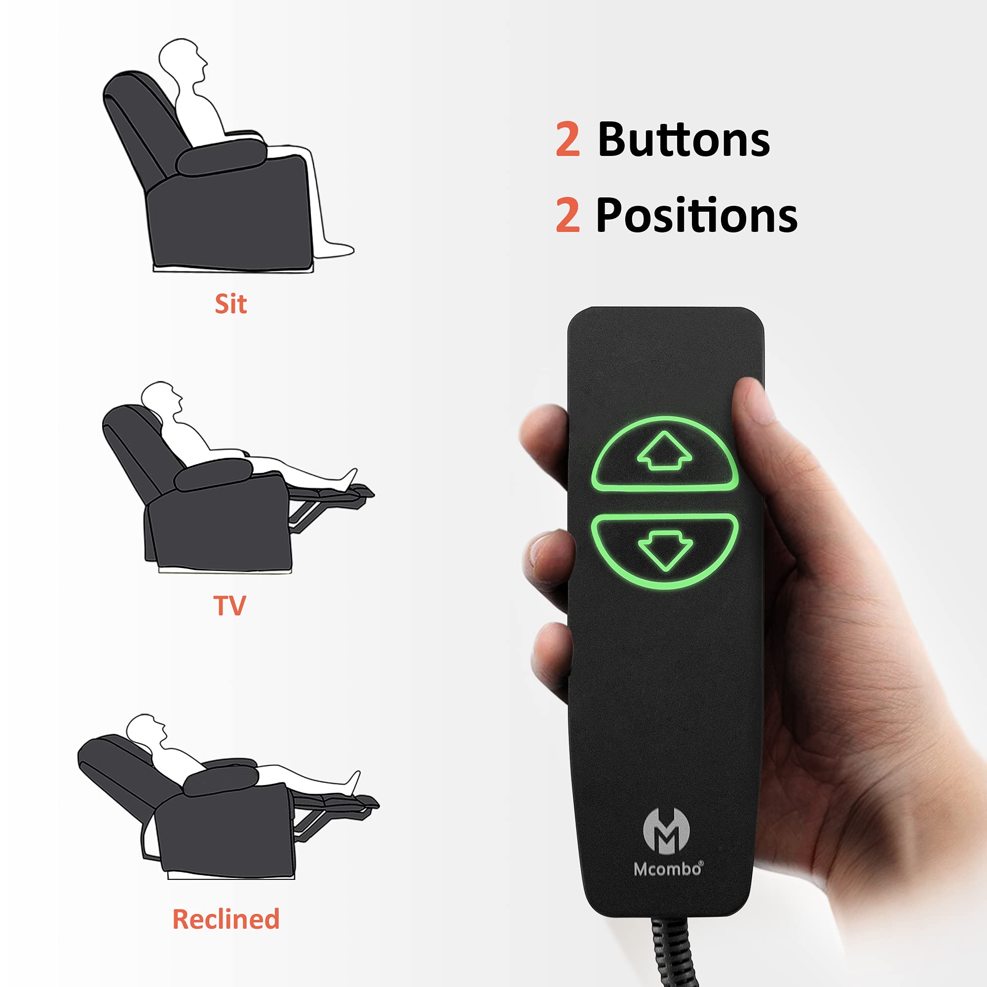 Electric Power Recliner Massage Extended Footrest
