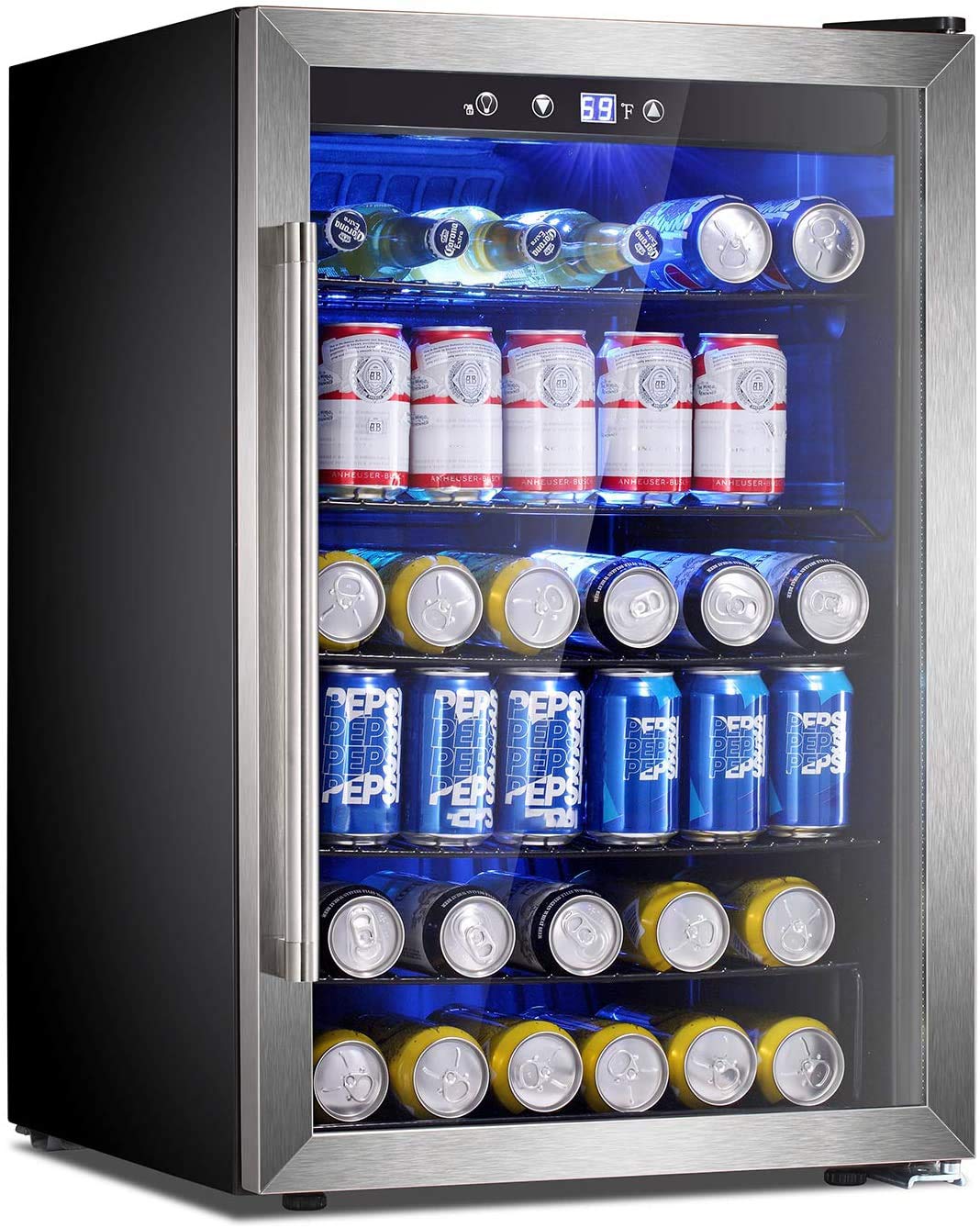 Antarctic Star 120-Can Stainless Steel Beverage Refrigerator