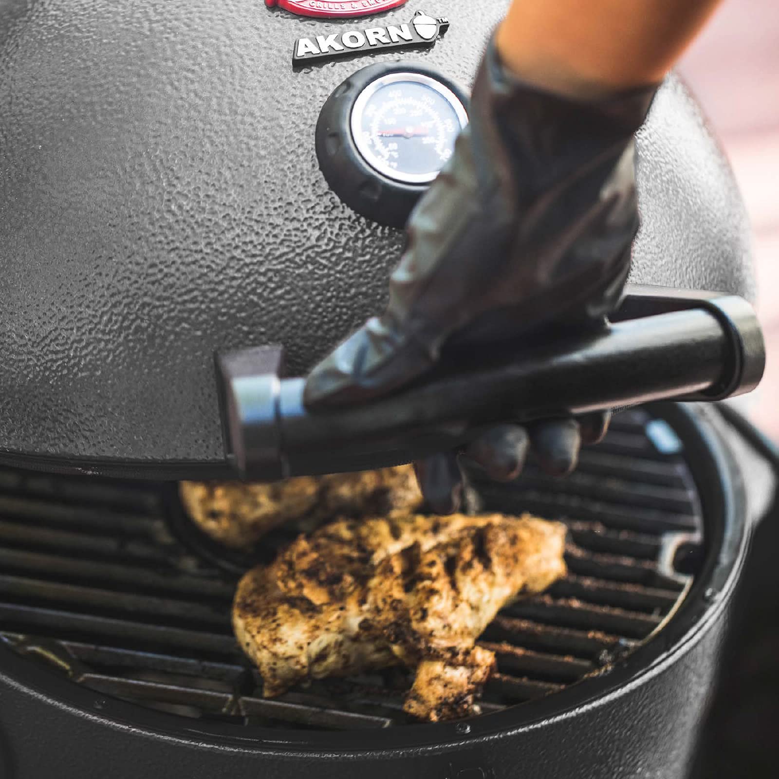 Char-Griller E86714 AKORN Jr. Kamado, Ash Portable Charcoal Grill