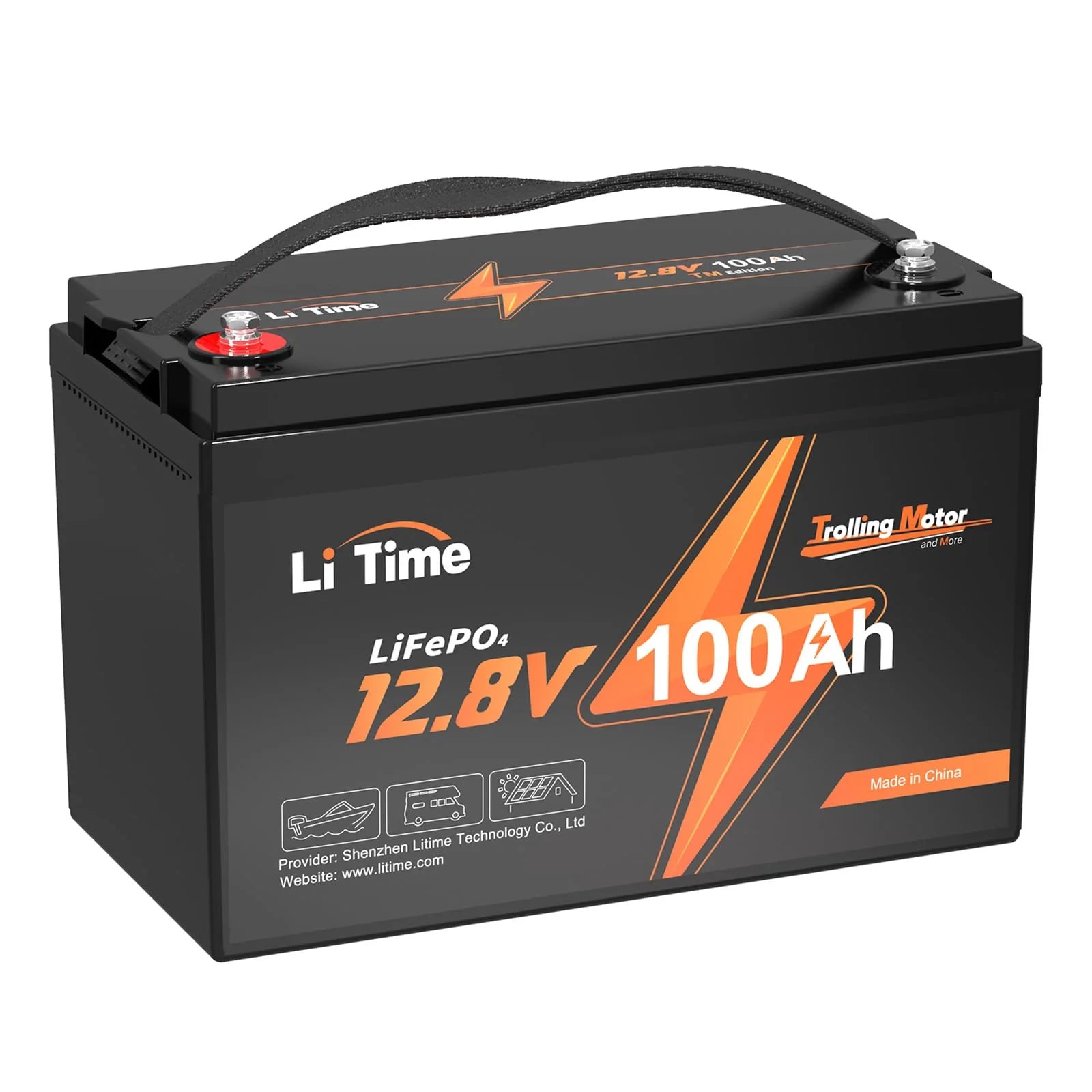 LiTime 12V 100Ah TM LiFePO4 Lithium Trolling Motor Battery