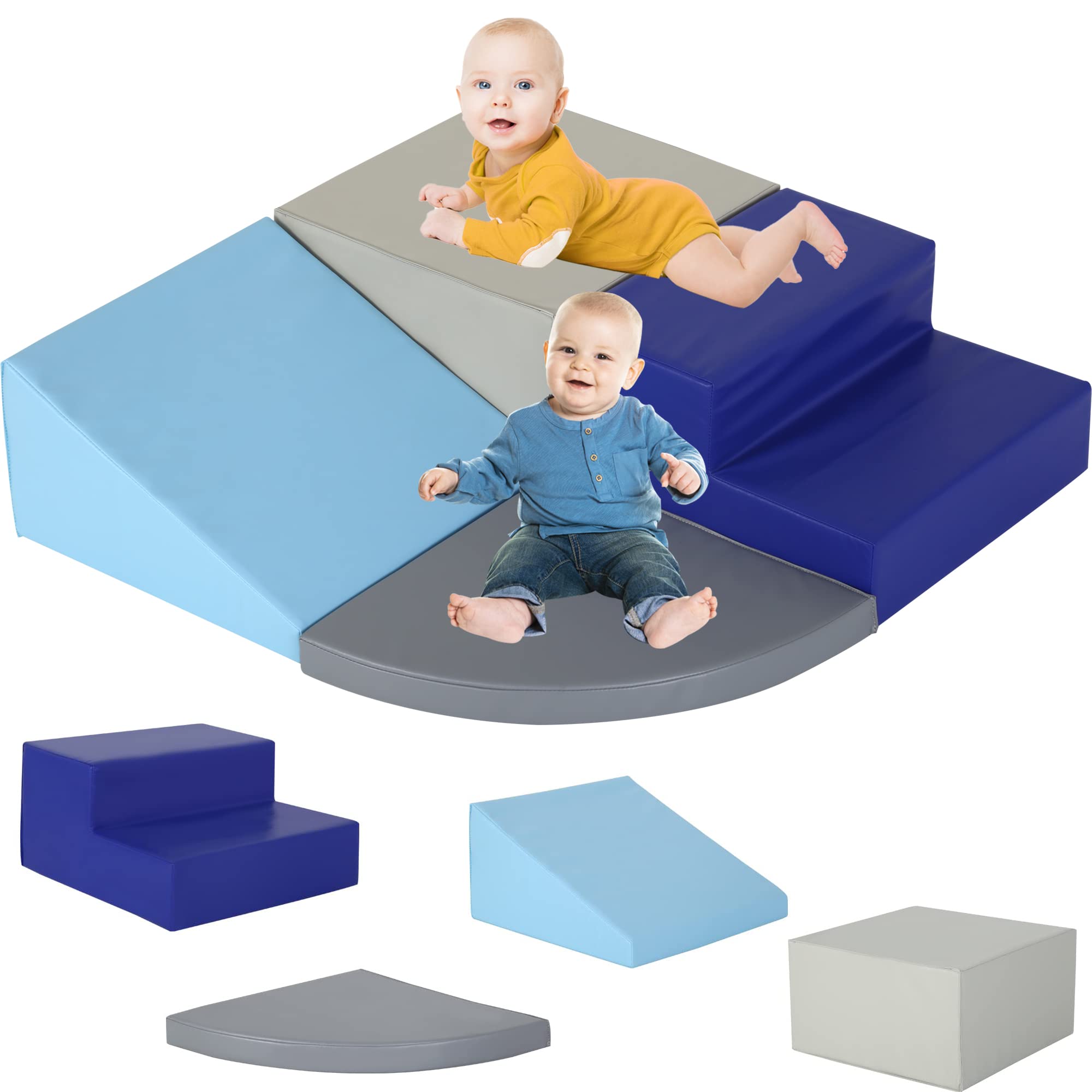4-Piece Polyurethane Foam Climbing Playset for Toddlers