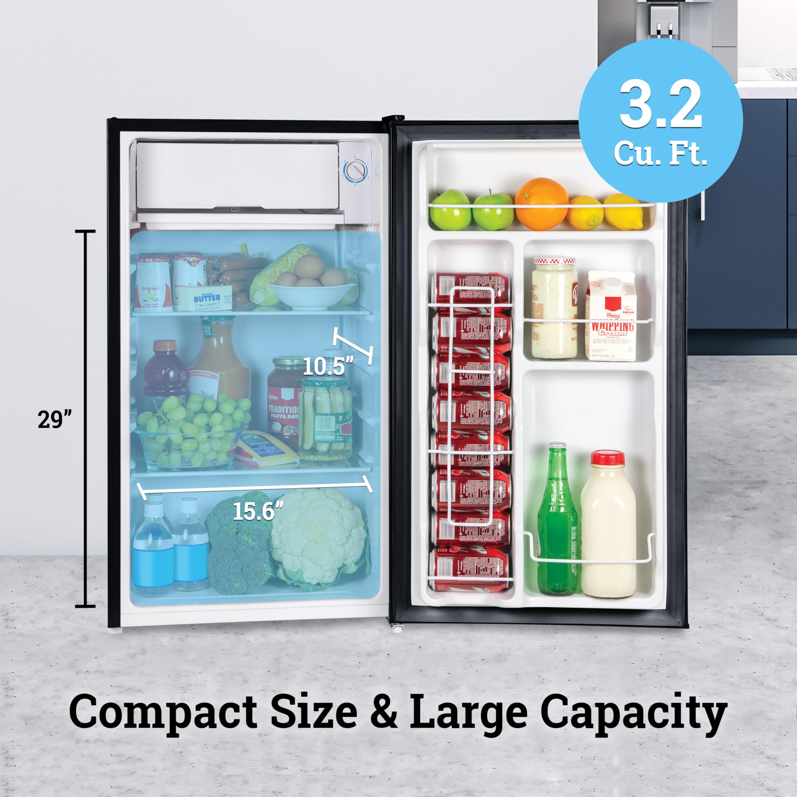 Igloo IRF32BK6A Compact Refrigerator Freezer