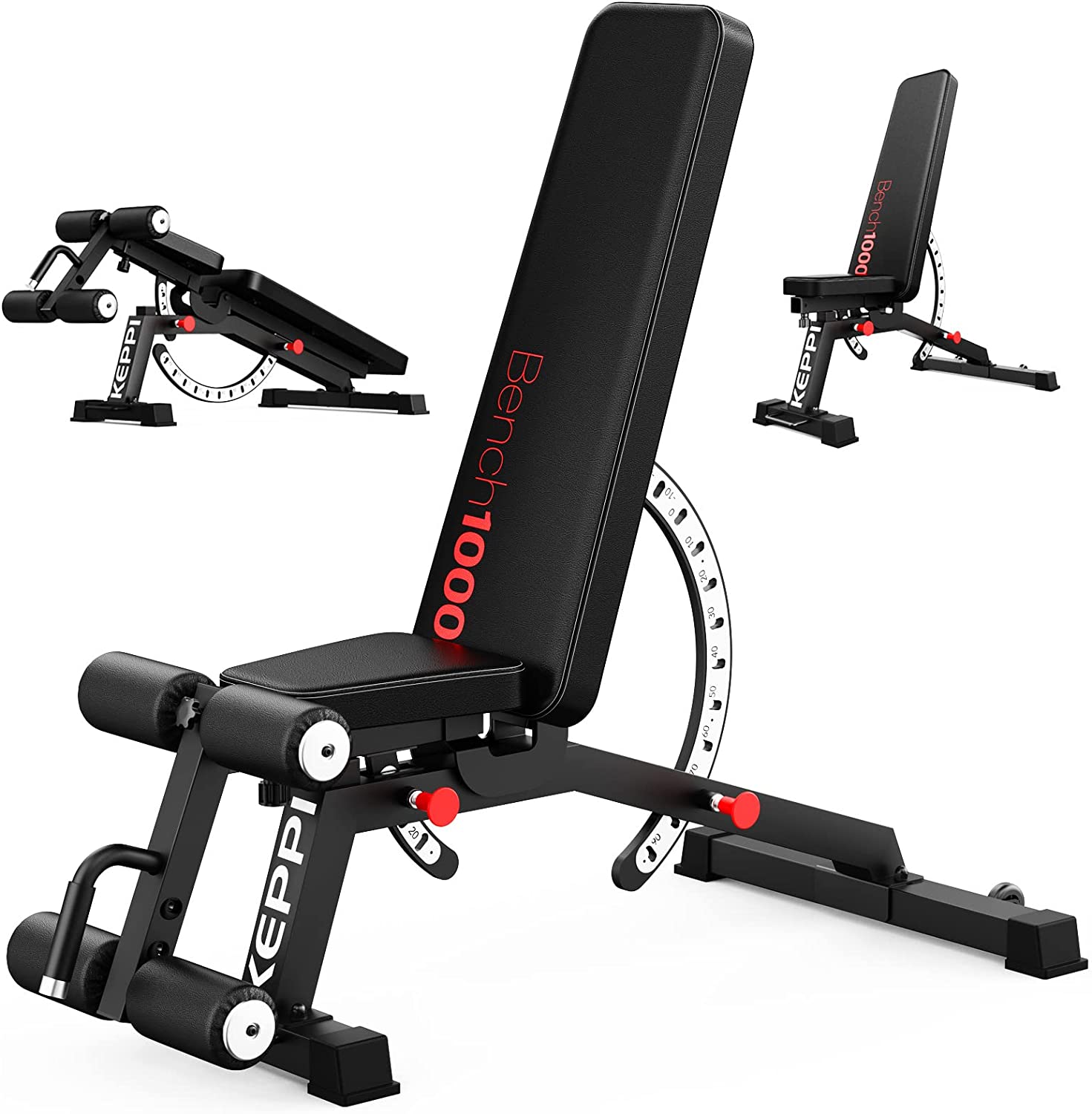Keppi 1200LB Heavy-Duty Adjustable Workout Weight Bench