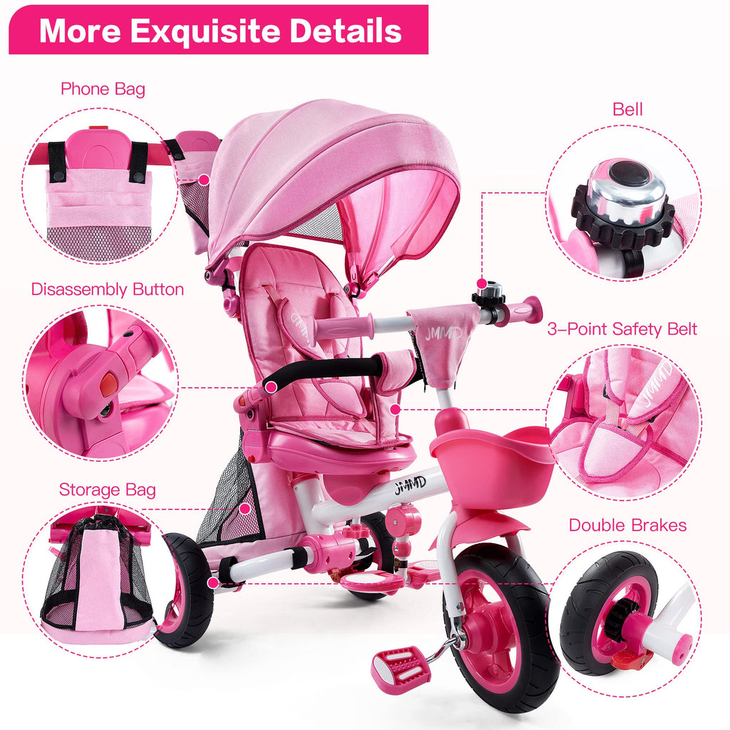 JMMD Tricycle Adjustable Removable Stroller