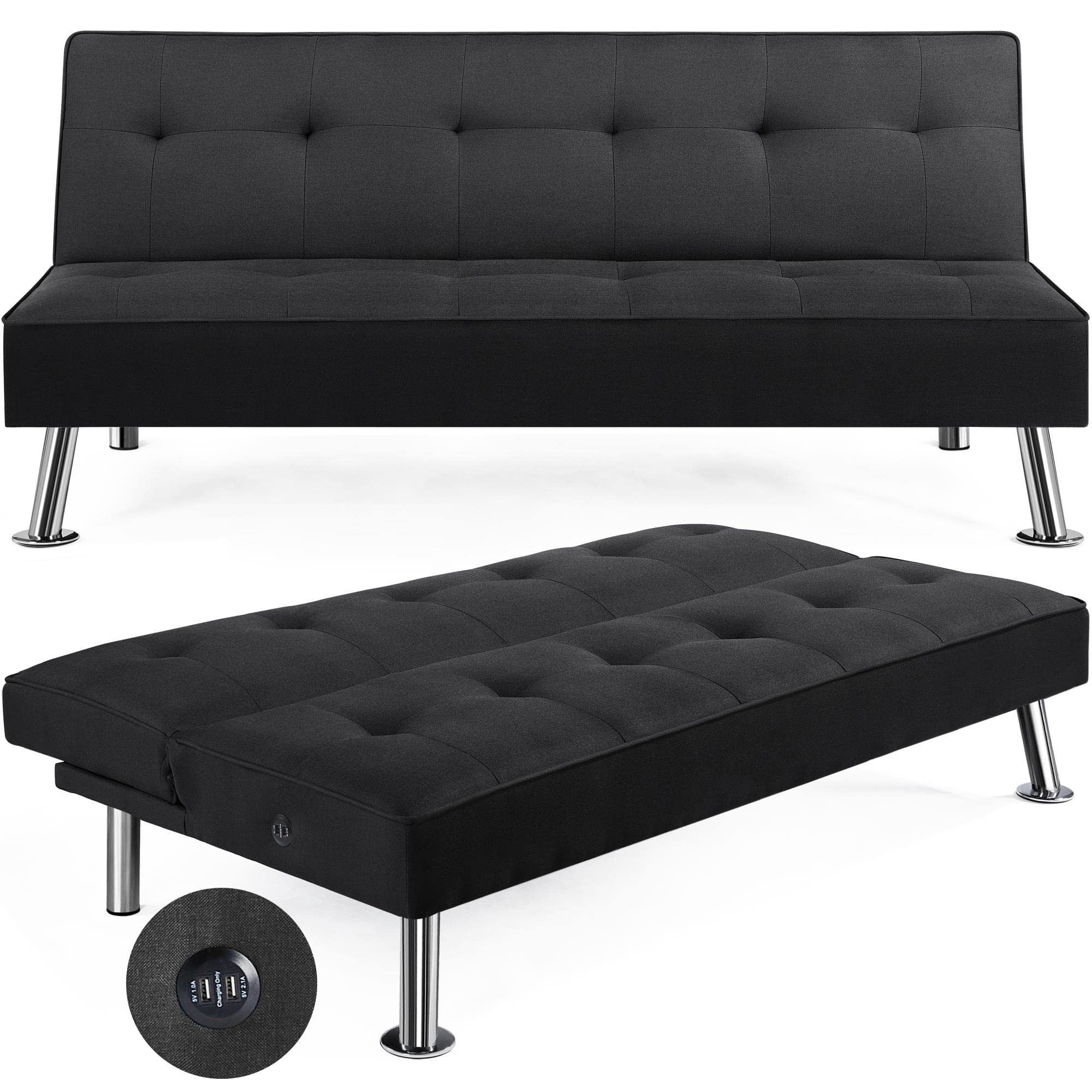 Yaheetech Convertible Charging Converts Recliner