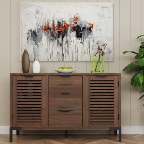 Bme Arcadia Premium Solid Wood Buffet Sideboard Cabinet