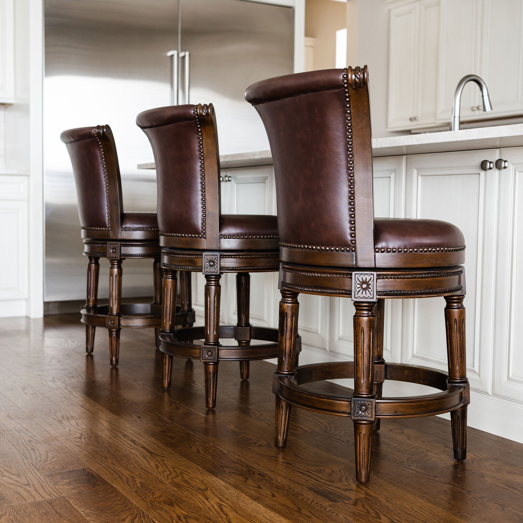 Maven Lane Pullman Swivel Kitchen Counter Stool 25