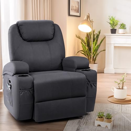 Flamaker Recliner Leather Elderly Ergonomic