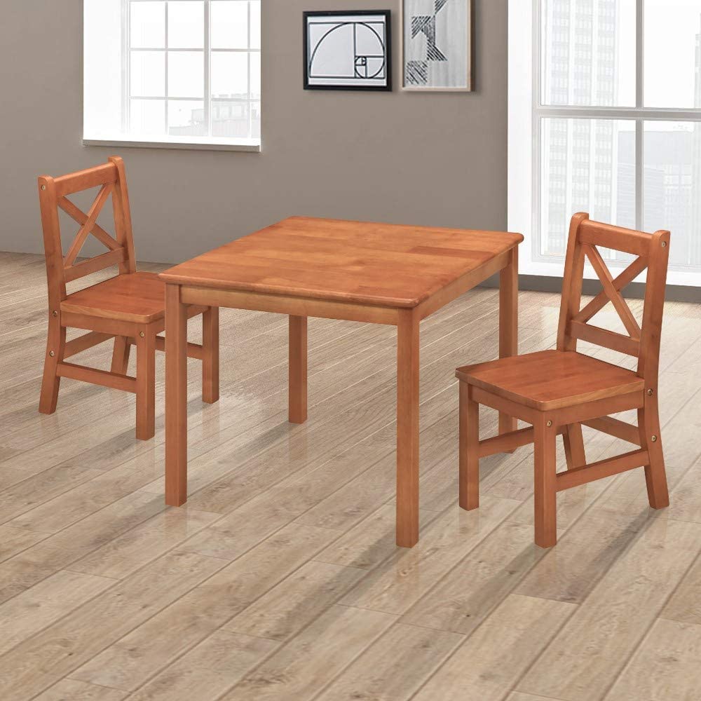 EHemco Solid Wood Kids Table and Chair Furniture Set