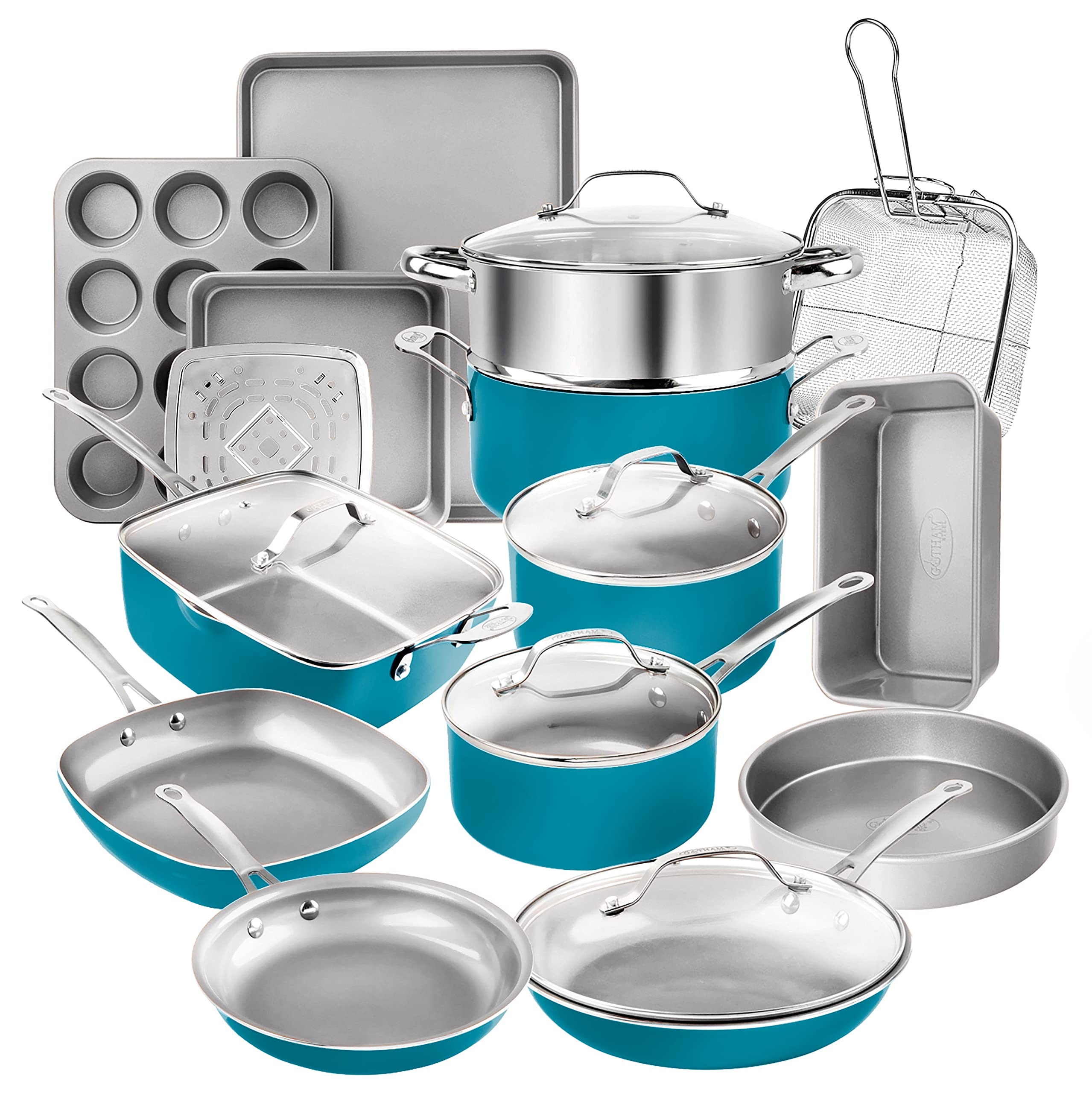 Gotham Steel Nonstick Ceramic Cookware and Bakeware Set