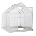 Outsunny 6x6-Foot Polycarbonate Greenhouse Kit with Aluminum Frame