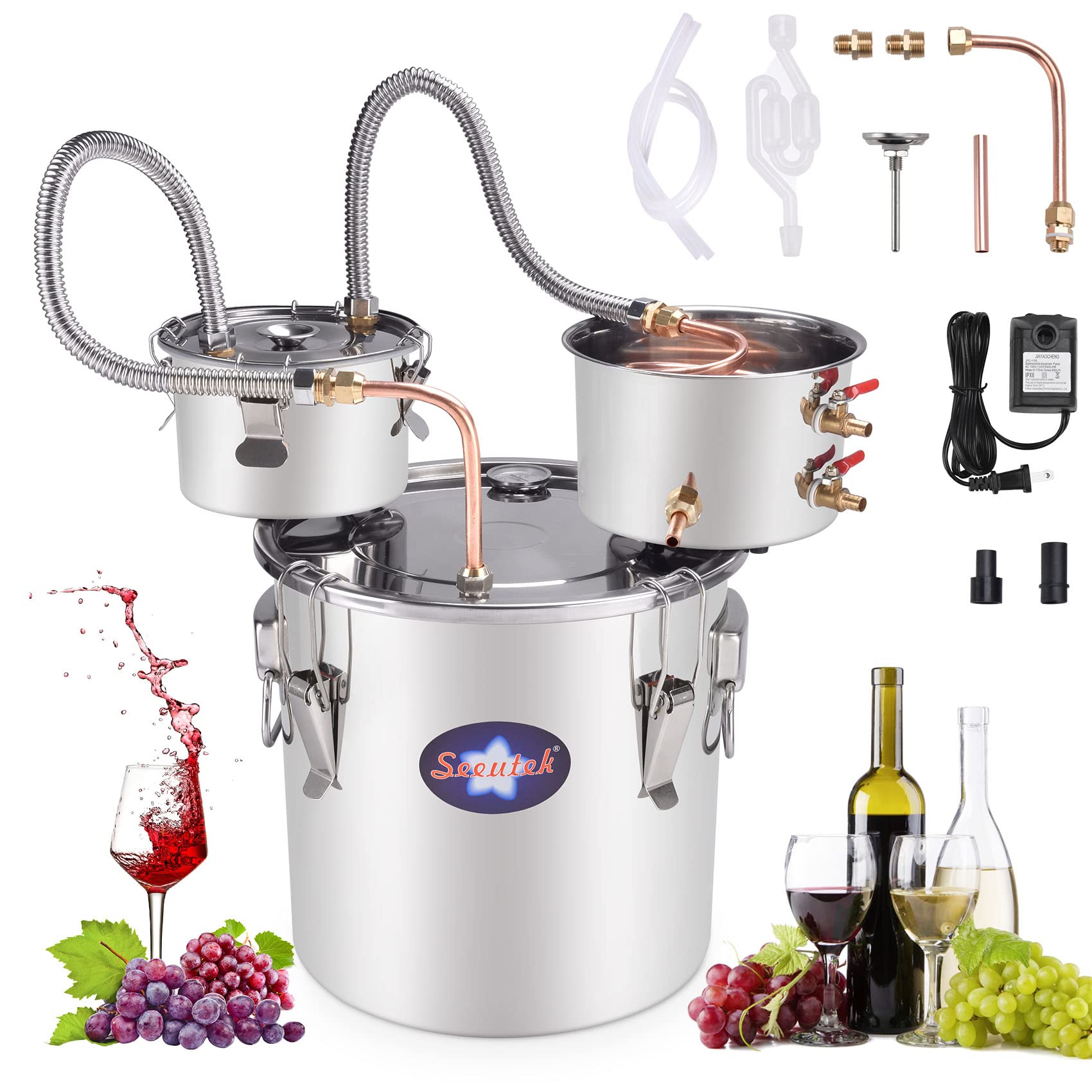 Suteck Alcohol Stainless Distiller Thermometer