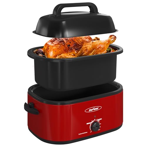 Sunvivi Electric Roaster Oven with Removable Cooking Pan