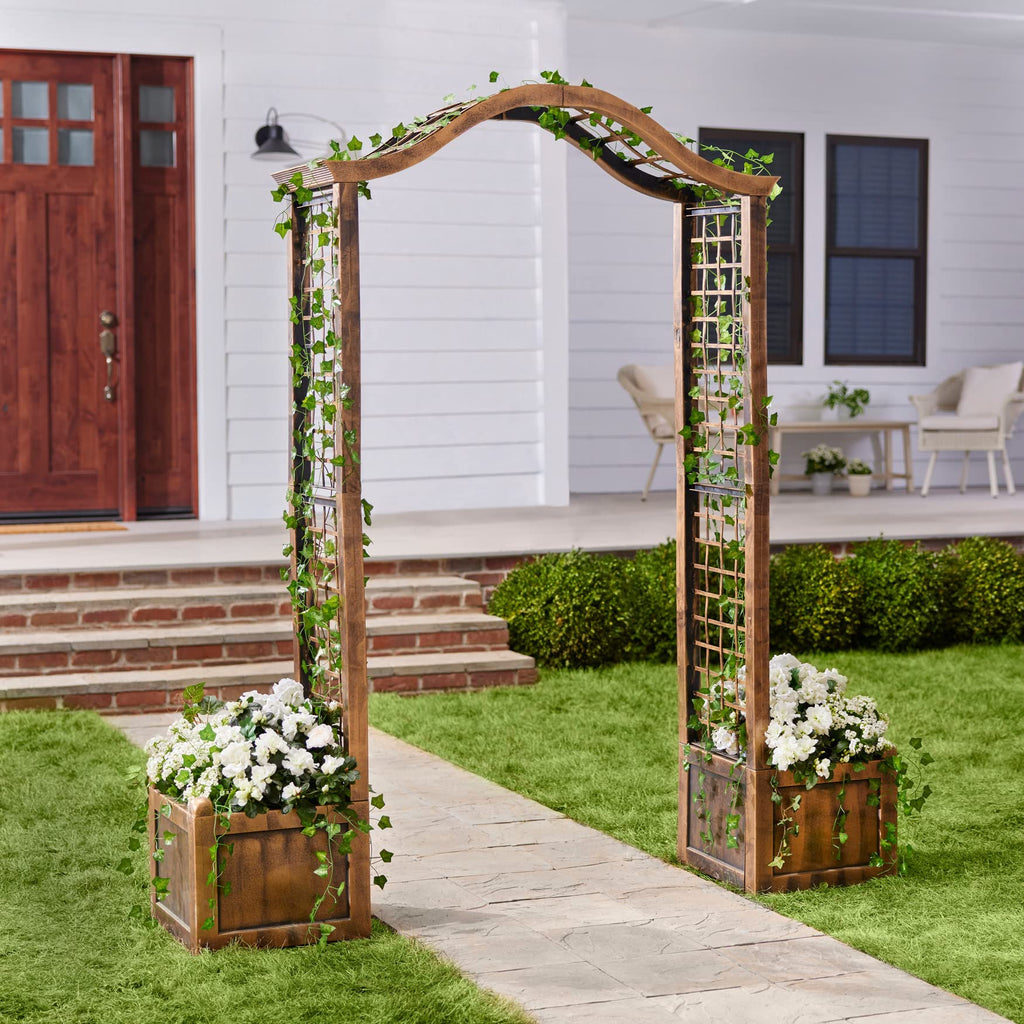 BrylaneHome Resin Garden Arch Trellis