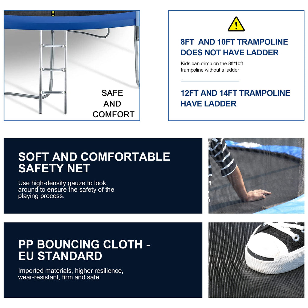 8FT 10FT 12FT 14FT Trampoline
