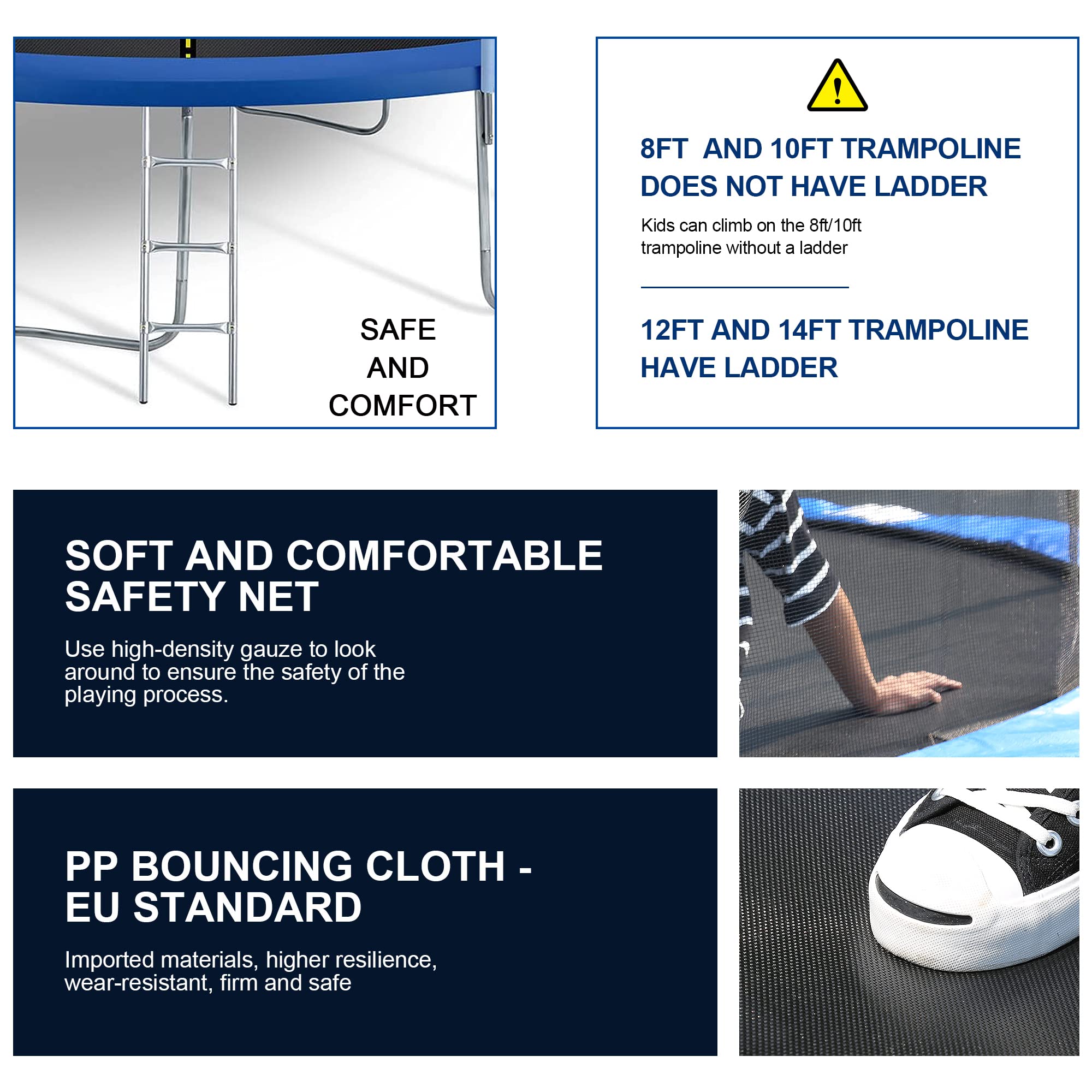 8FT 10FT 12FT 14FT Trampoline