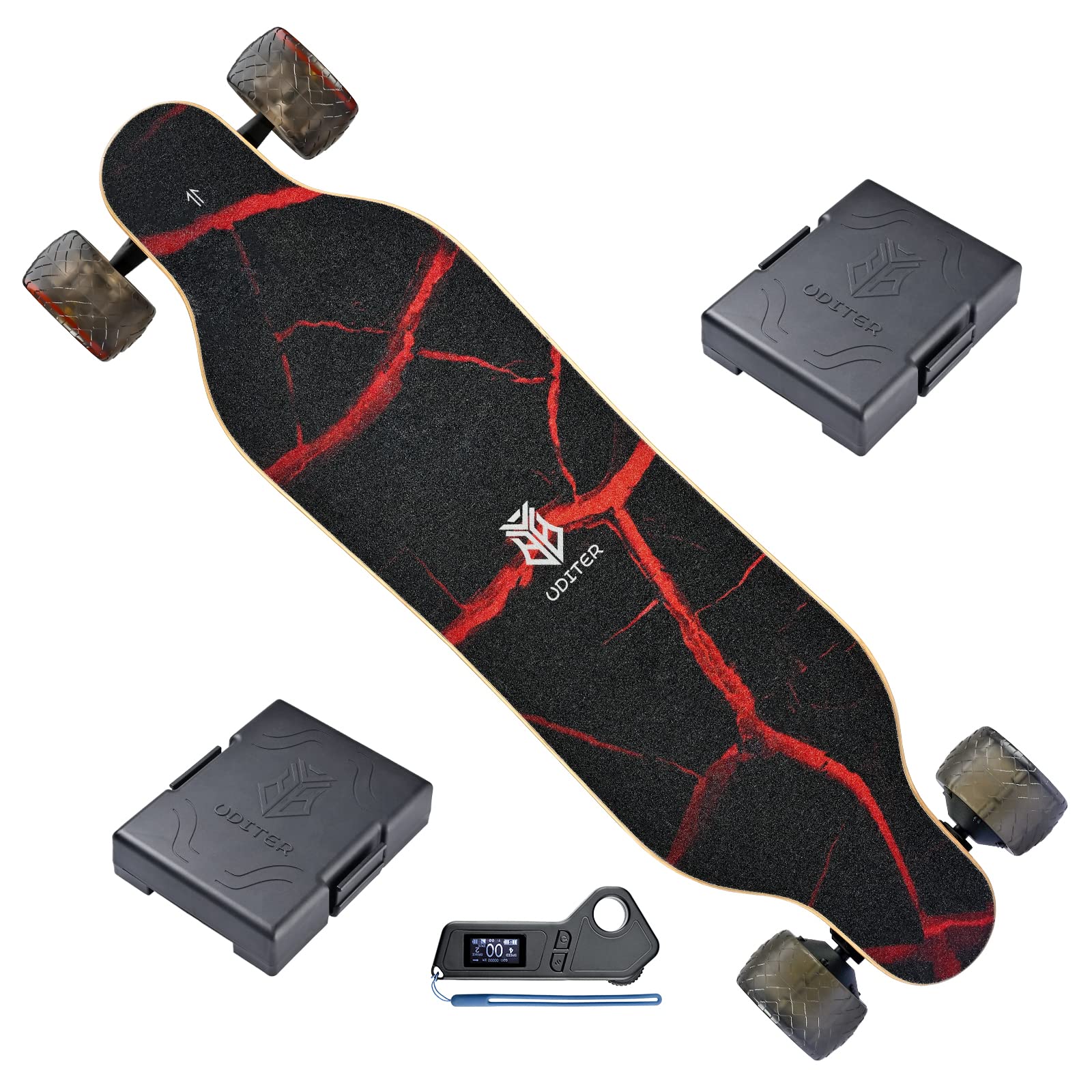 UDITER Electric Longboard Skateboard with Removable Battery