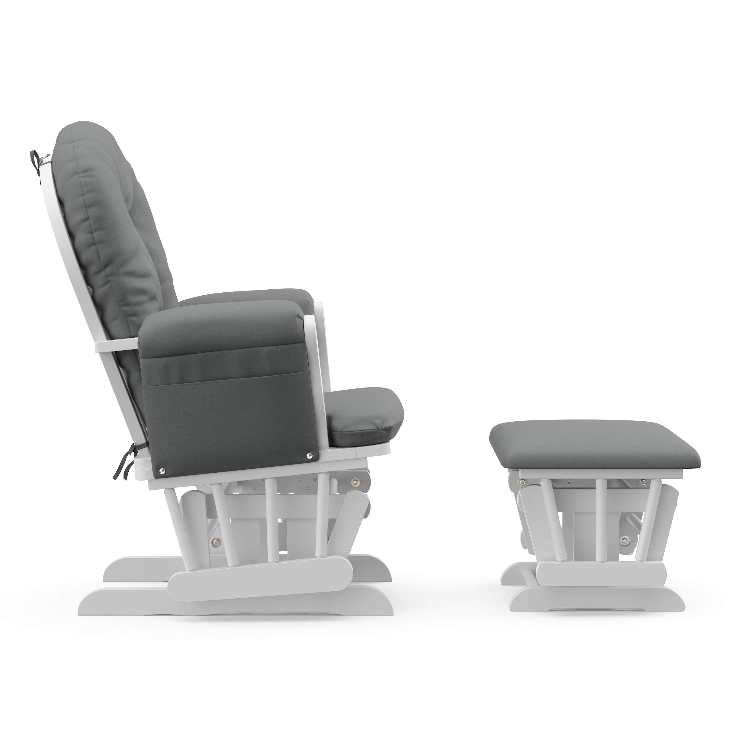 Storkcraft Custom Glider Ottoman White