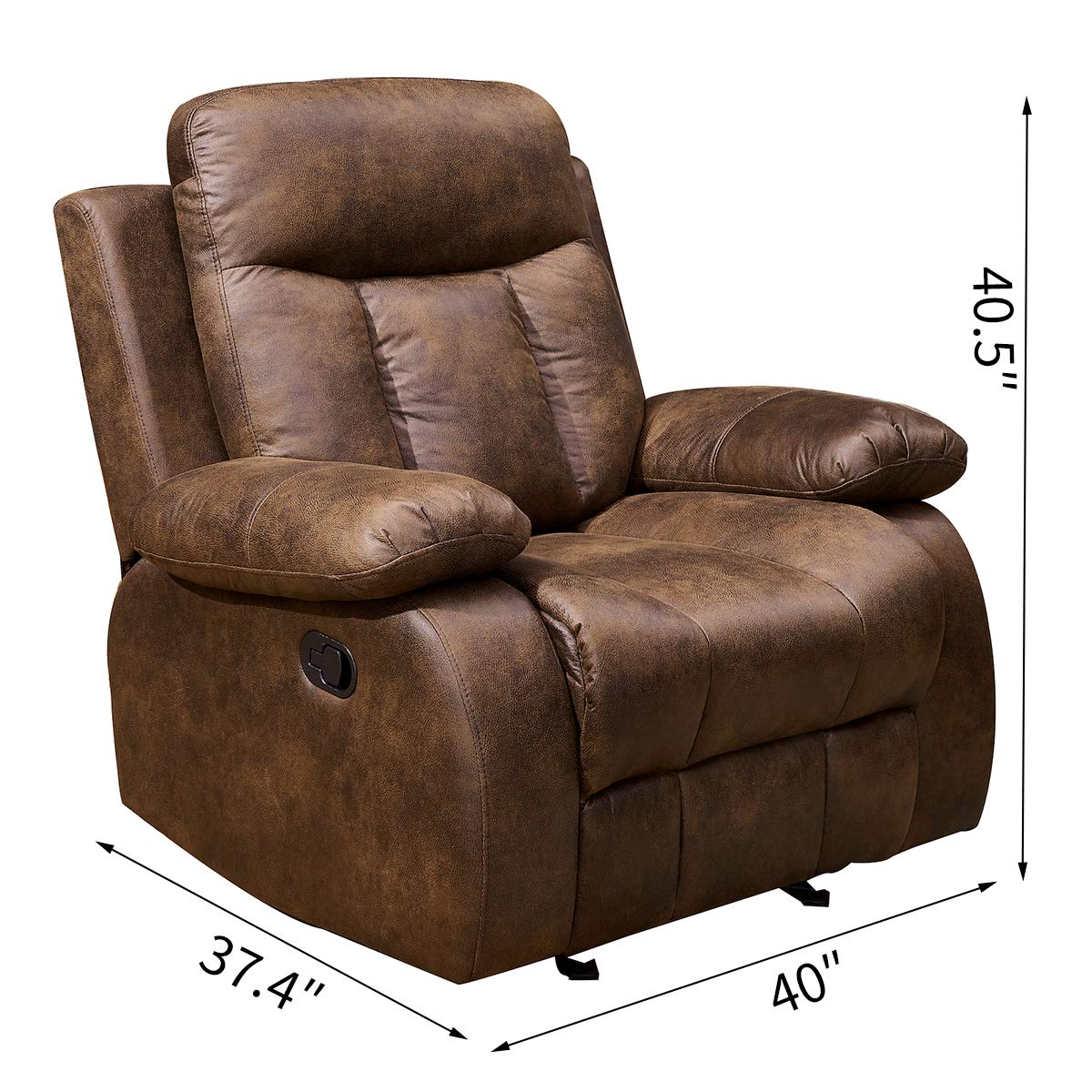 Betsy Furniture 3-Piece Recliner Set, Brown