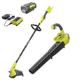 40V Cordless Battery String Trimmer and Jet Fan Blower Combo Kit (2-Tools) with 4.0 Ah Battery and Charger RY40930