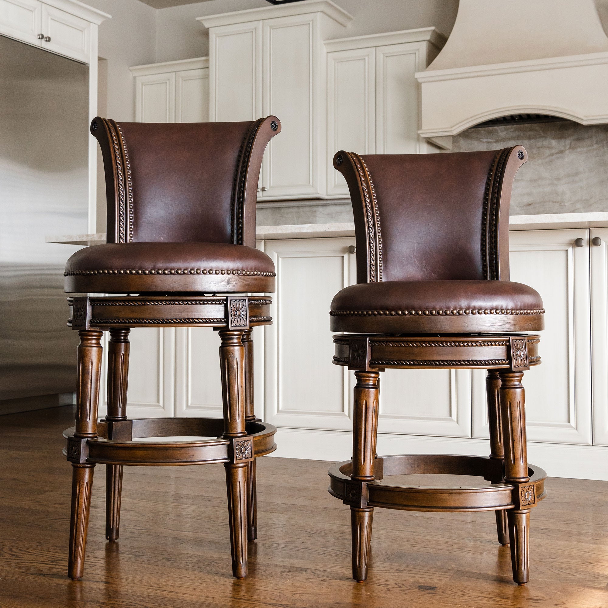 Maven Lane Pullman Swivel Kitchen Counter Stool 25