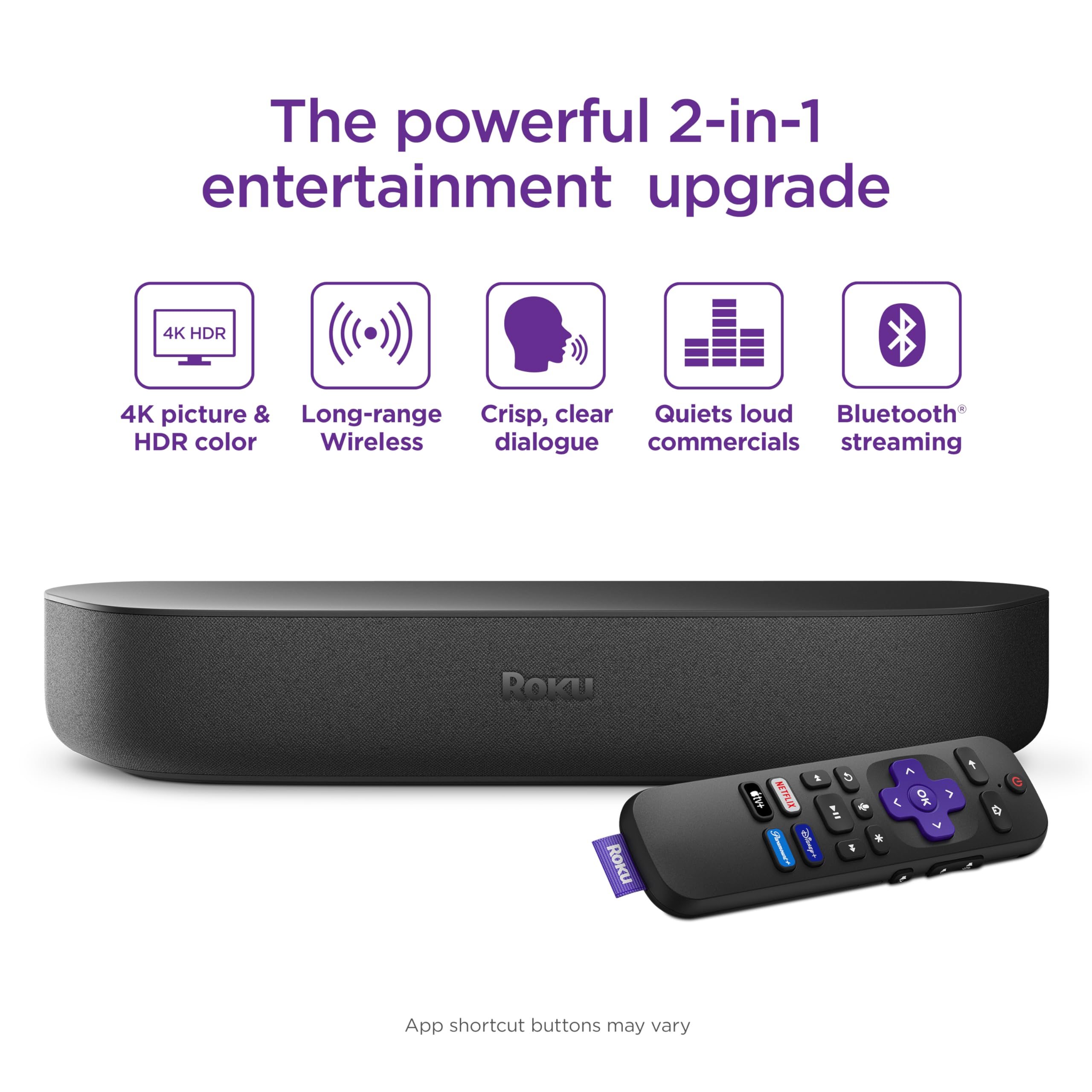 Roku Streambar 4K HDR Streaming Device and Soundbar Combo