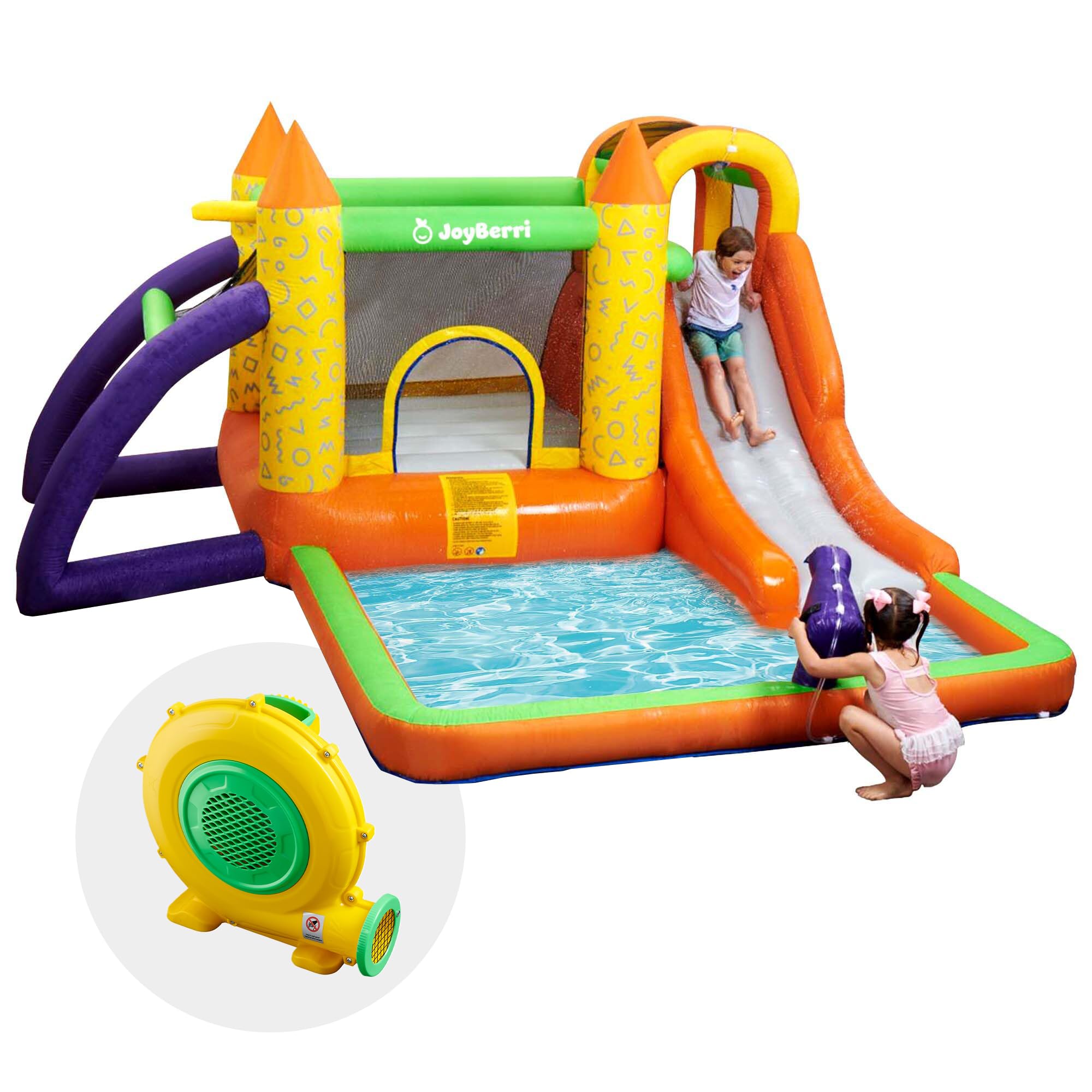 JoyBerri Bounce House Waterslide Inflatable