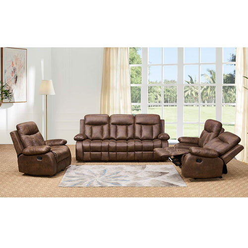Betsy Furniture 3-Piece Recliner Set, Brown