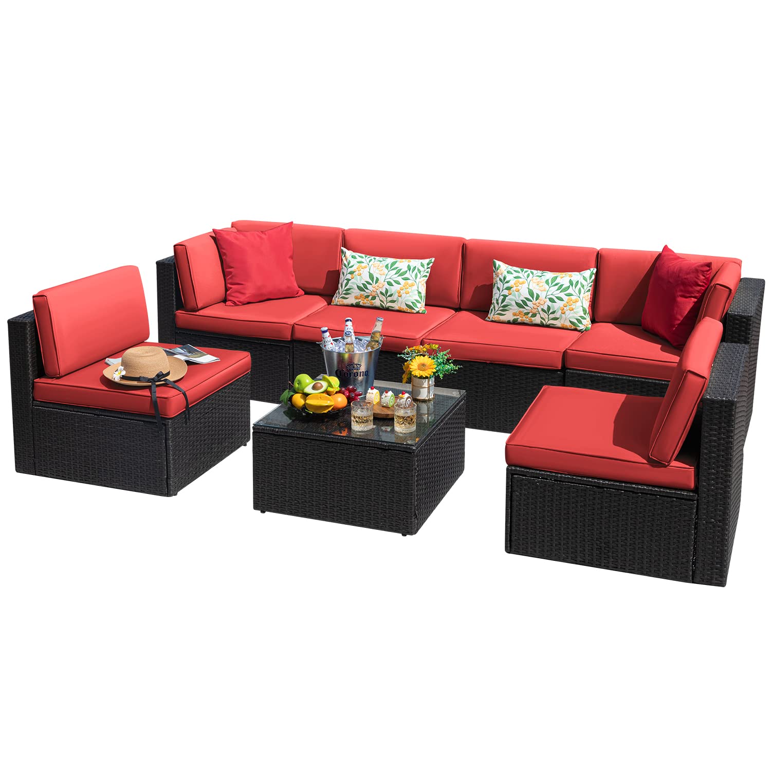 Devoko Outdoor Sectional Furniture Conversation