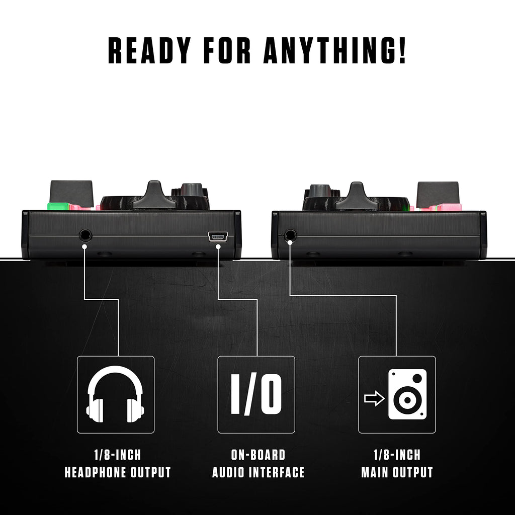 Numark DJ2GO2 Touch 2-Channel DJ Controller with SoundSwitch Micro DMX Interface, Includes Serato DJ Lite