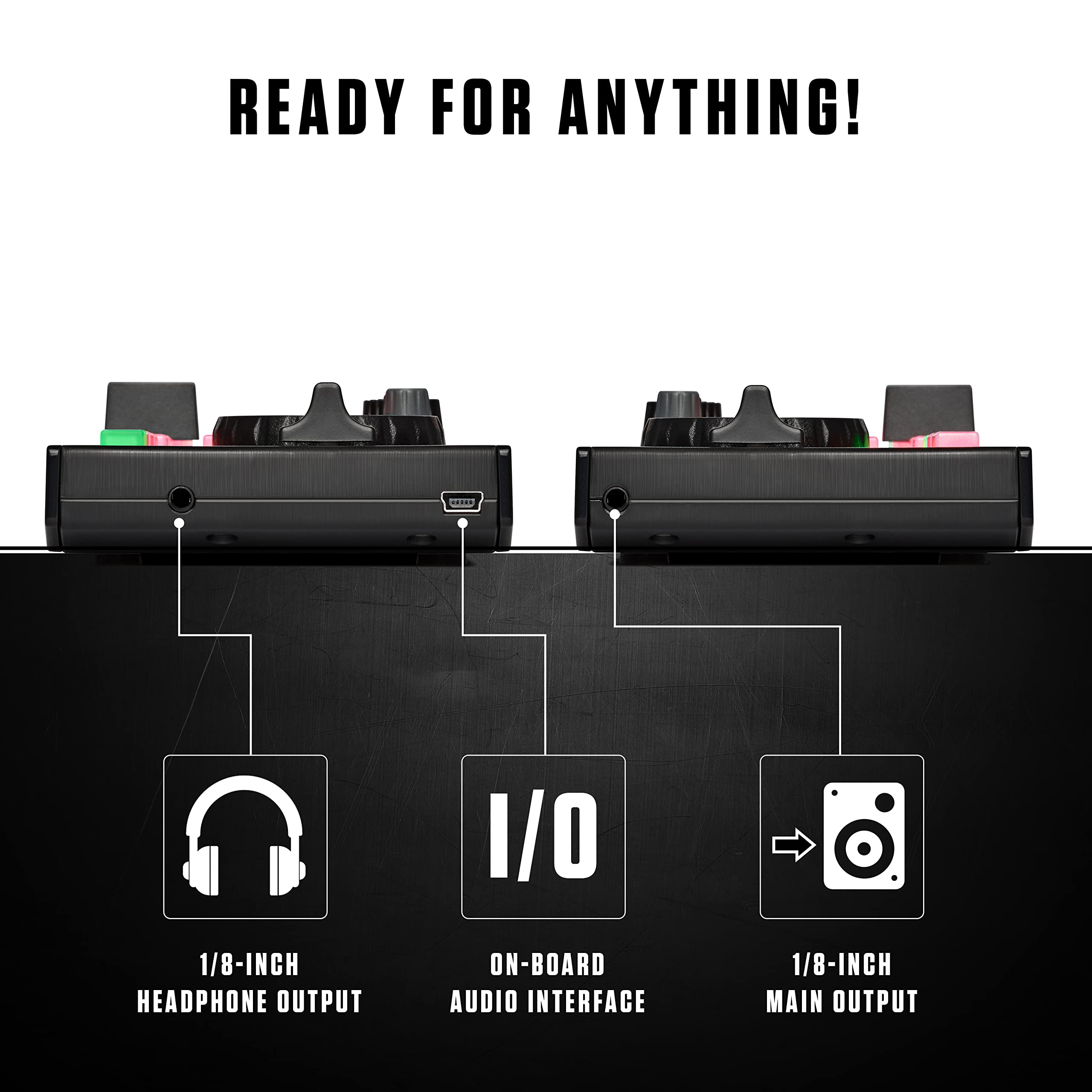 Numark DJ2GO2 Touch 2-Channel DJ Controller with SoundSwitch Micro DMX Interface, Includes Serato DJ Lite