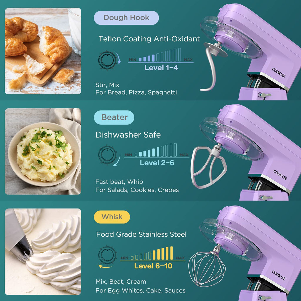COOKLEE Stand Mixer SM 1507BM Lavender