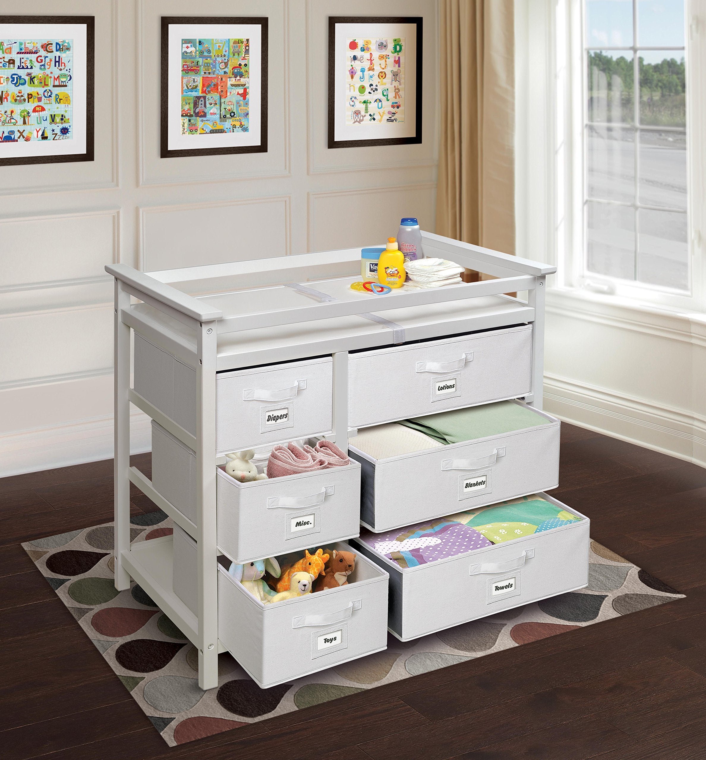 Modern Changing Table Storage Baskets