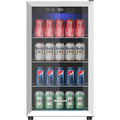Honeywell Beverage Refrigerator and Cooler, 115 Can Mini Fridge with Glass Door for Soda Beer or Wine for Office or Bar with Adjustable Removable Shelving