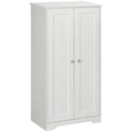 HOMCOM Kitchen Pantry, Freestanding Cupboard with Adjustable Shelves White
