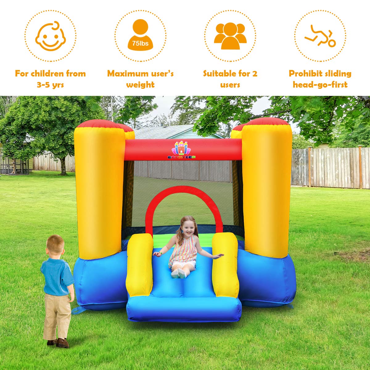 BOUNTECH Inflatable Bouncer Surrounded Including