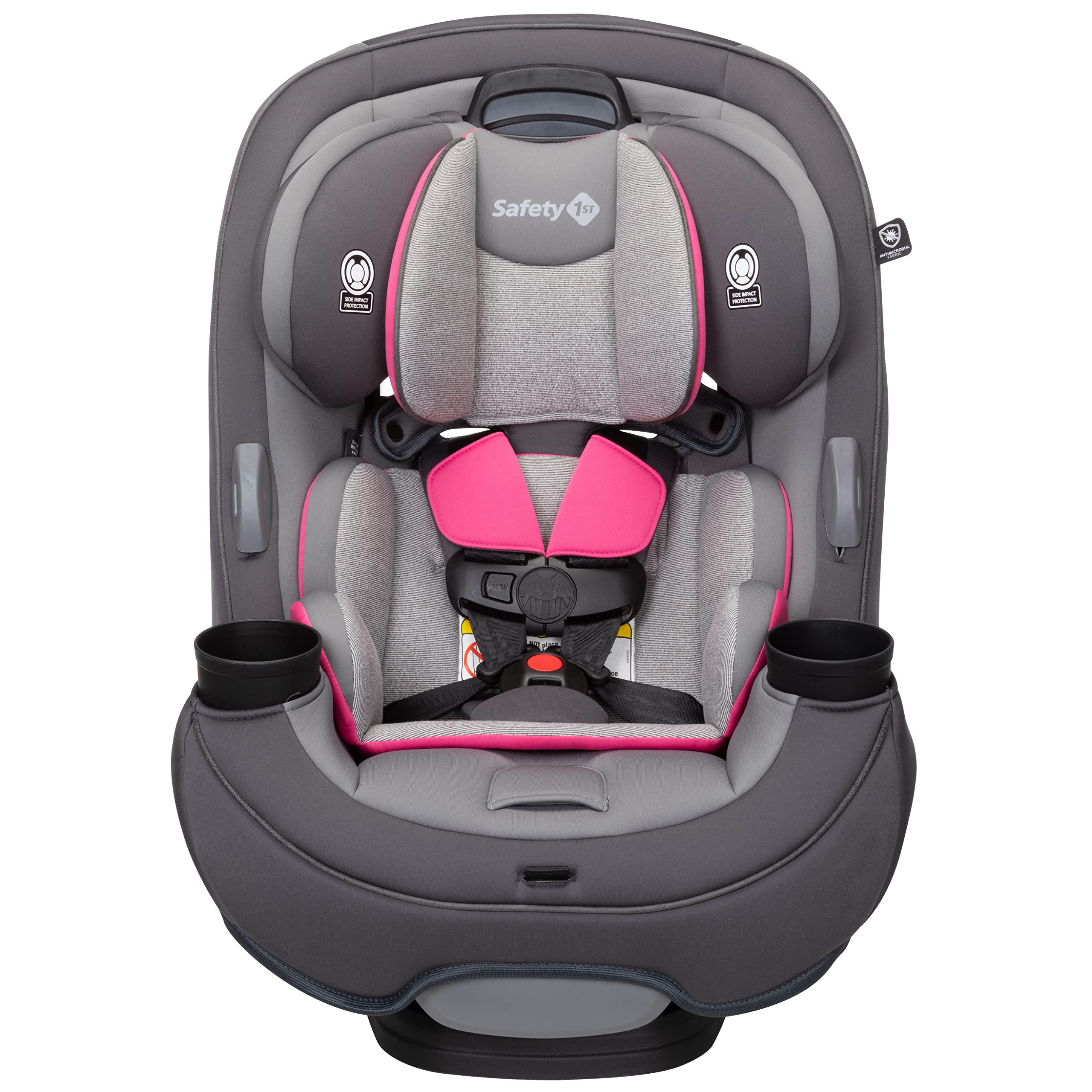 Safety 1st Grow and Go All-in-One Convertible Car Seat, Rear-facing 5-40 pounds, Forward-facing 22-65 pounds, and Belt-positioning booster 40-100 pounds, Everest Pink