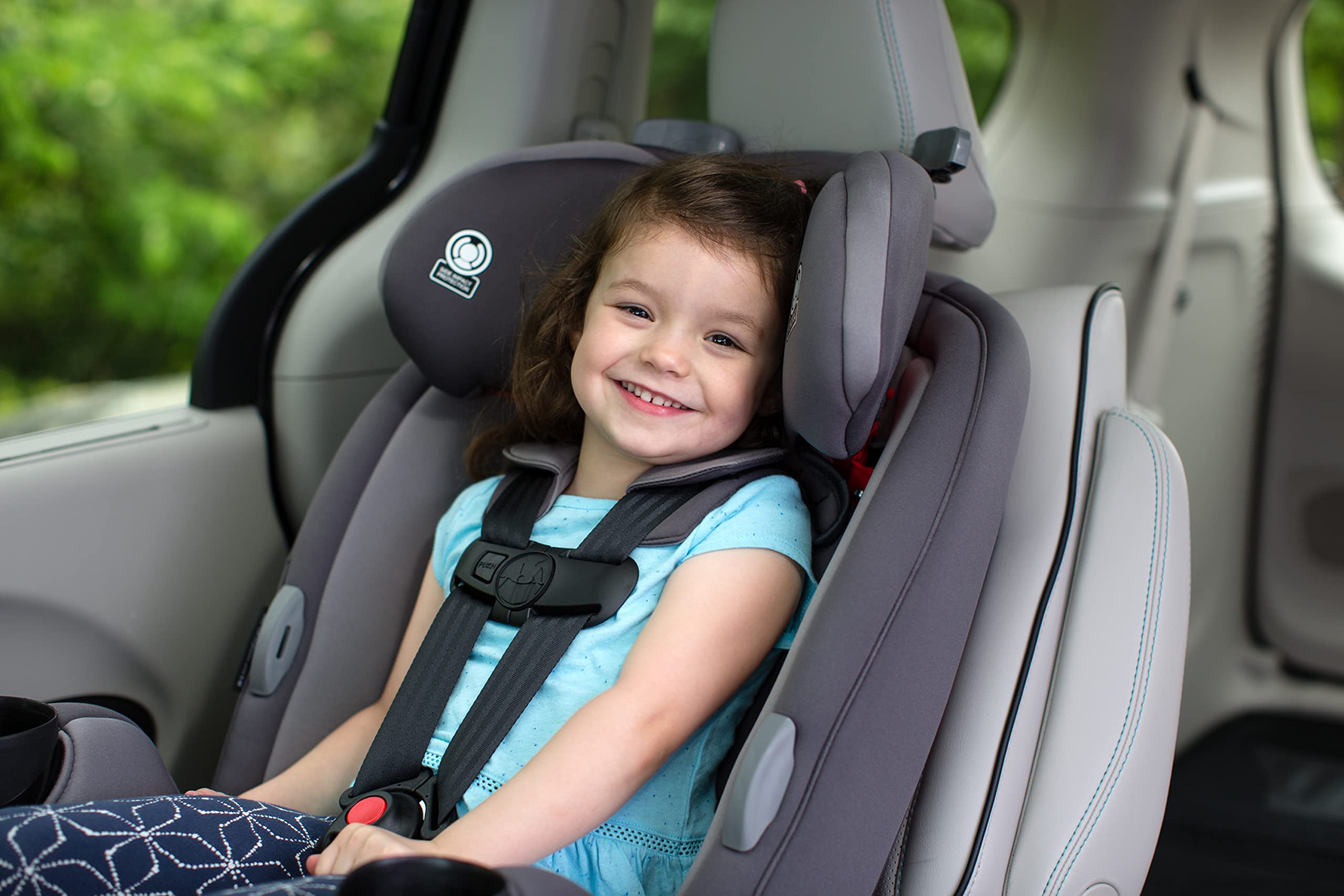 Safety 1st Grow and Go All-in-One Convertible Car Seat, Rear-facing 5-40 pounds, Forward-facing 22-65 pounds, and Belt-positioning booster 40-100 pounds, Everest Pink
