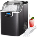 ZAFRO Nugget Ice Makers Countertop with Soft &amp; Chewable Pellet Ice Portable Self-Cleaning Compact Ice Machine 44Lbs/24H with Ice Scoop and Basket