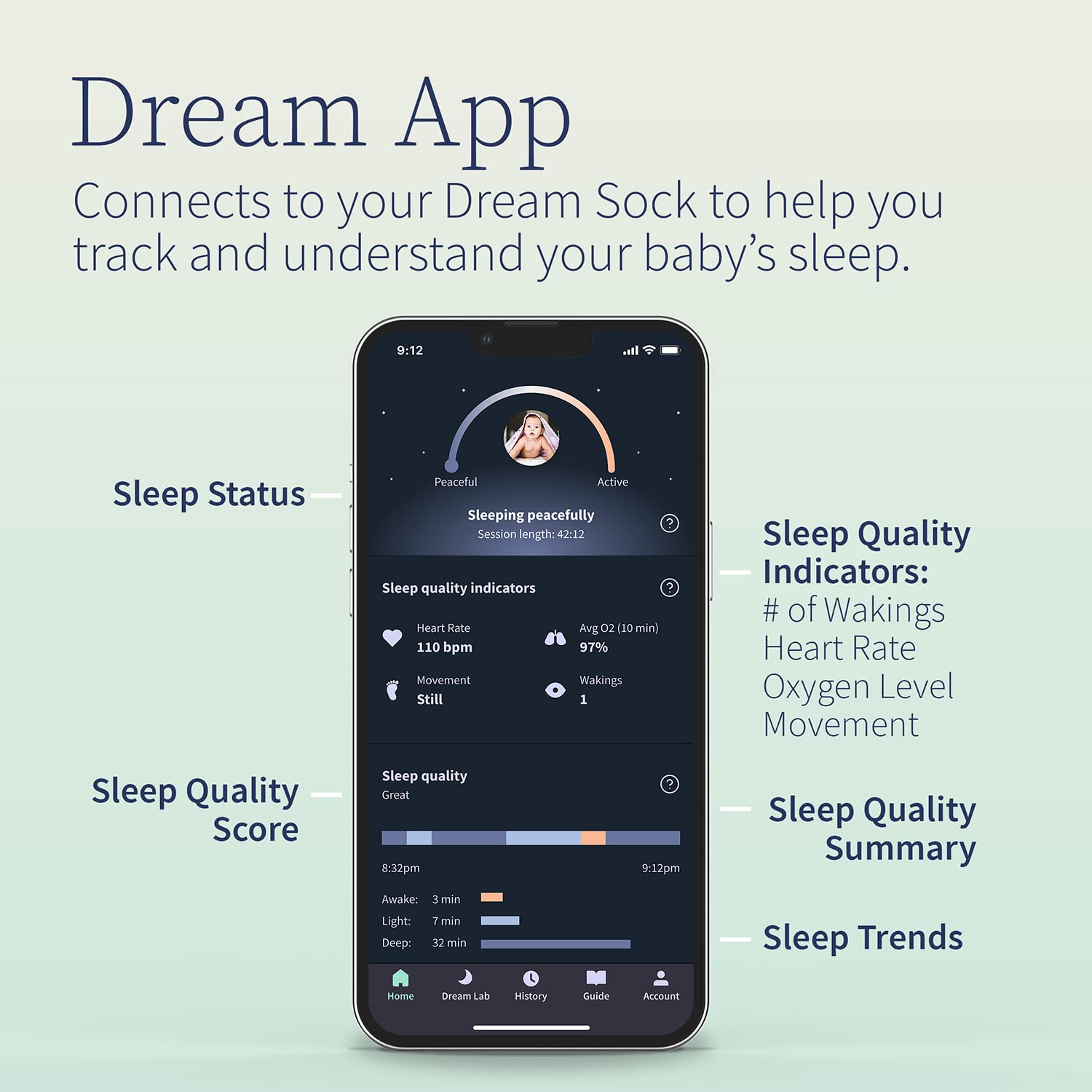 Owlet Dream Sock Indicators Movement
