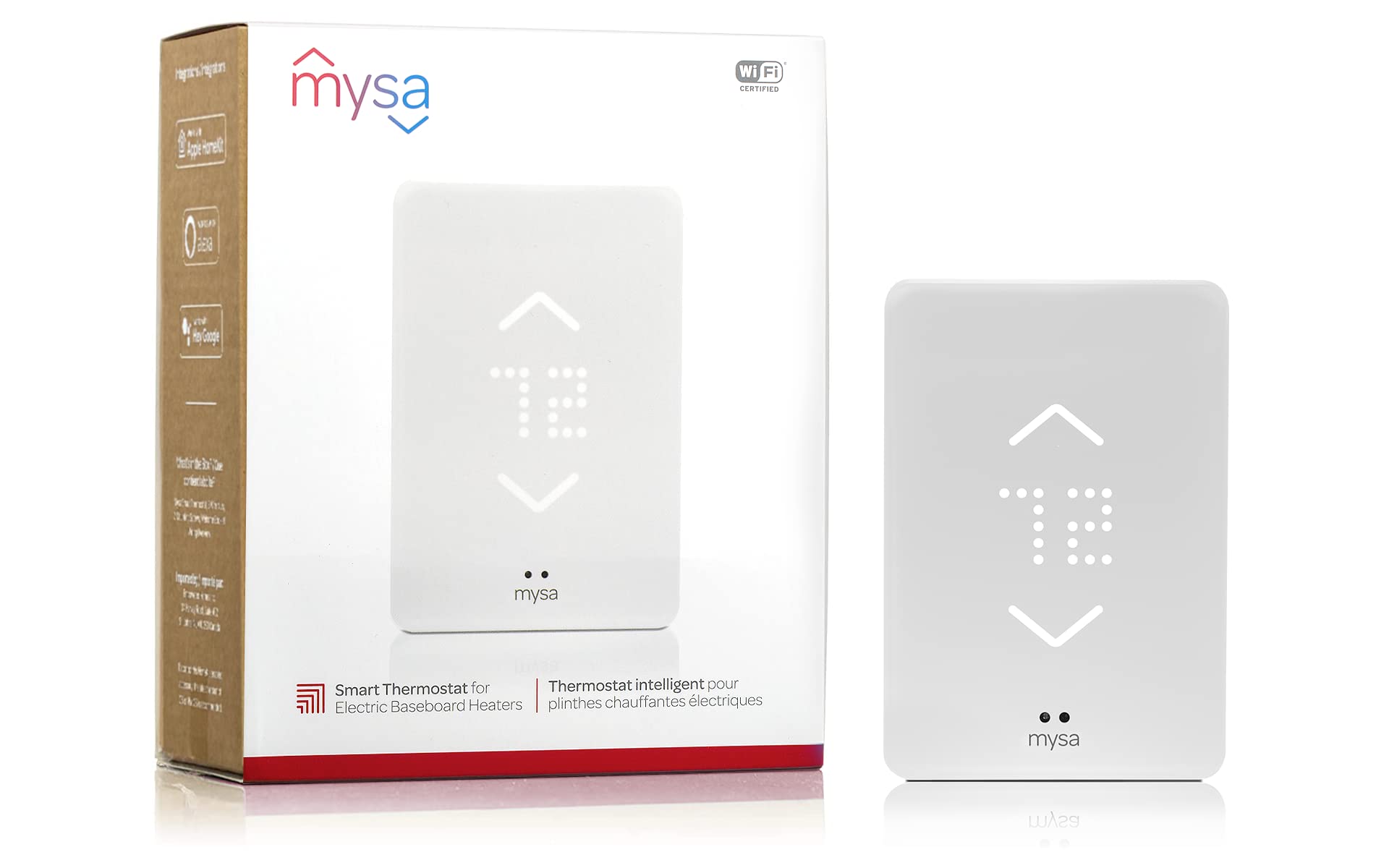 Mysa Smart Thermostat for Electric Baseboard and in-Wall Heaters V2 | Connects with Smart Devices, Control Remotely, Pairs with WiFi or NFC, Easy Connection &amp; Setup, Energy Saving