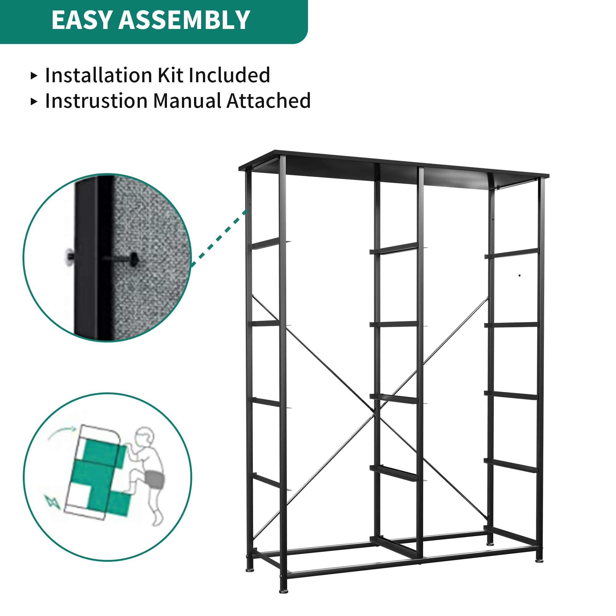 YITAHOME Dresser Storage Drawers Charcoal