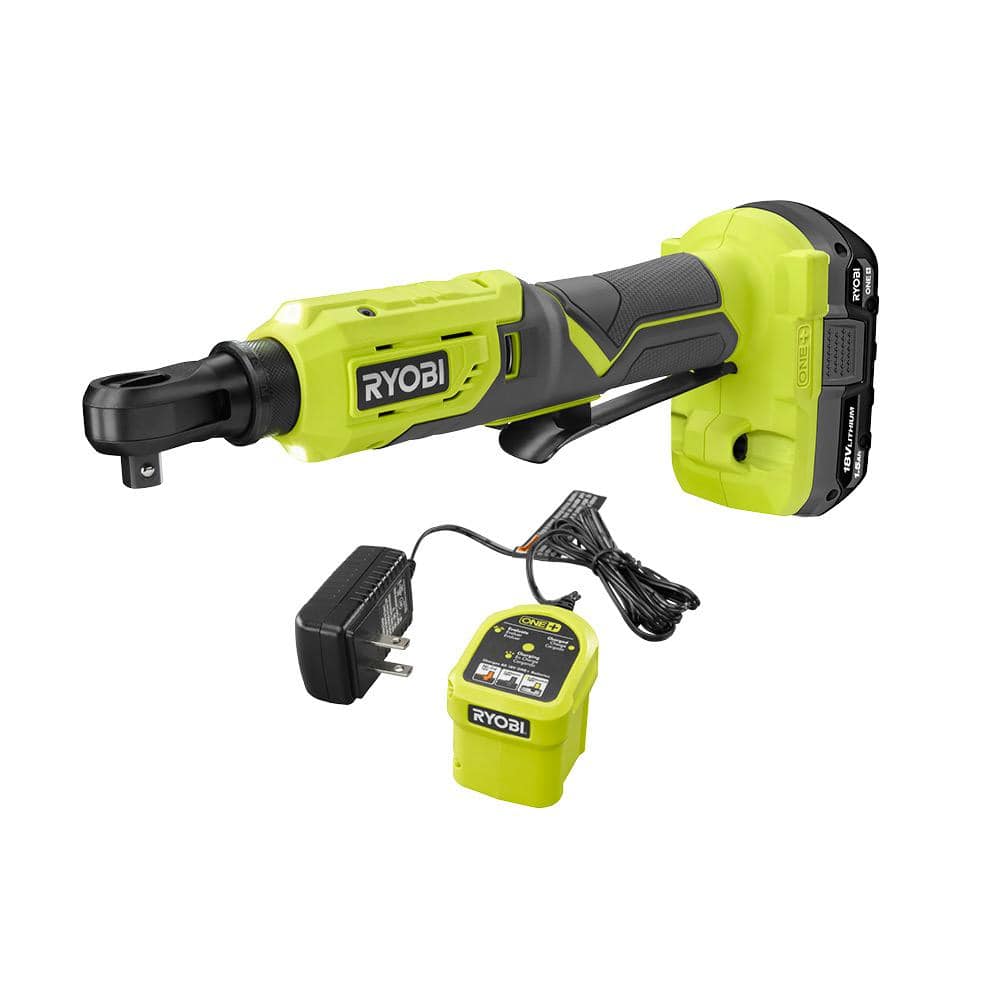 ONE  18V Cordless 3/8 in. 4-Postion Ratchet Kit with 1.5 Ah Battery and Charger P344K1