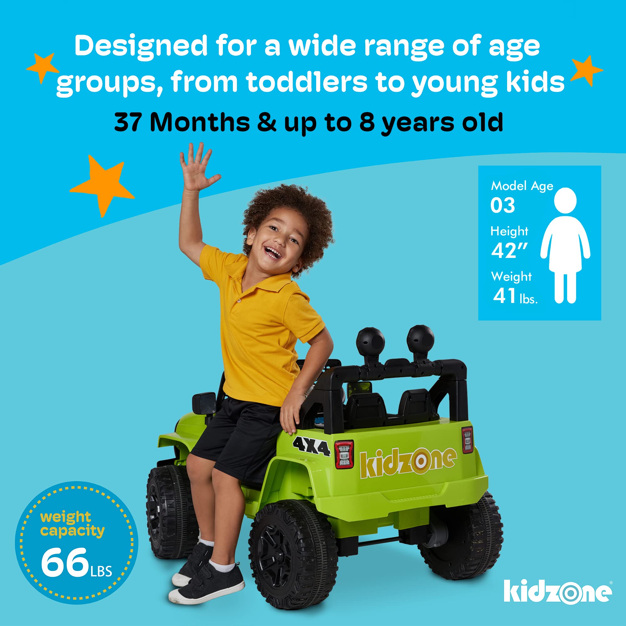 Kidzone Battery Electric Bluetooth Turqoise