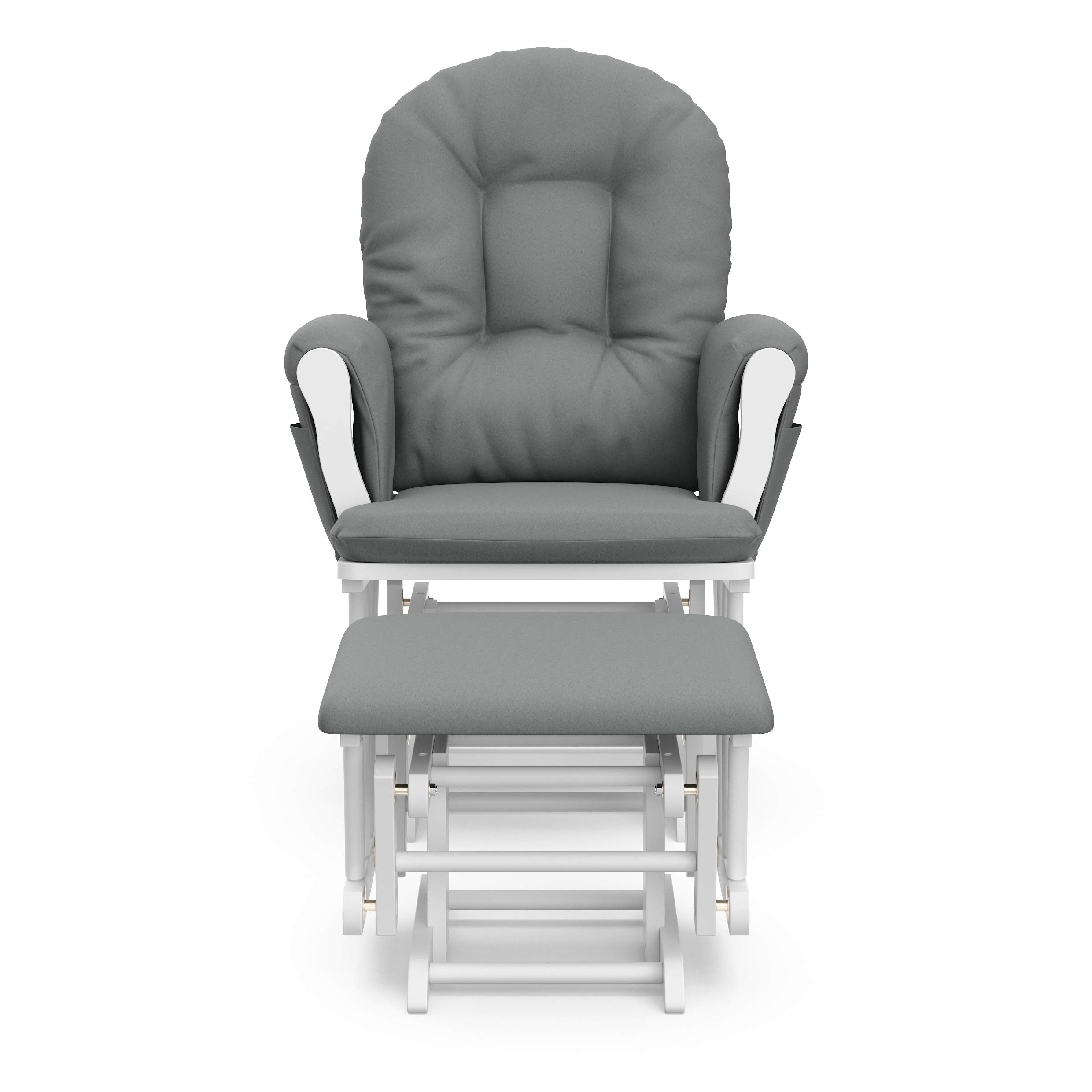 Storkcraft Custom Glider Ottoman White