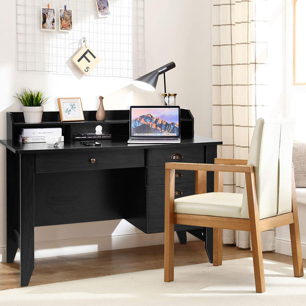 Tangkula Studyroom Bookshelf Workstation Writing