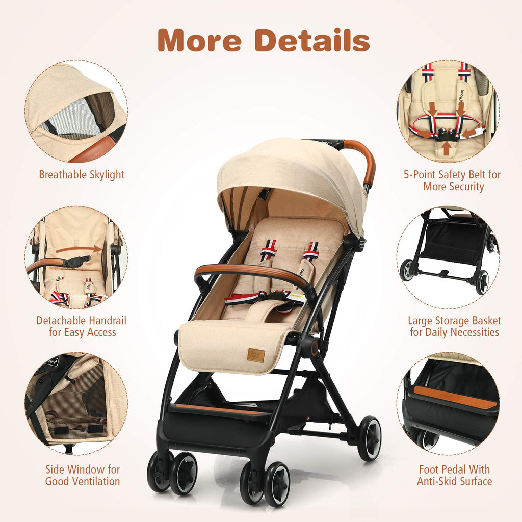 Lightweight Baby Stroller Airplane Adjustable