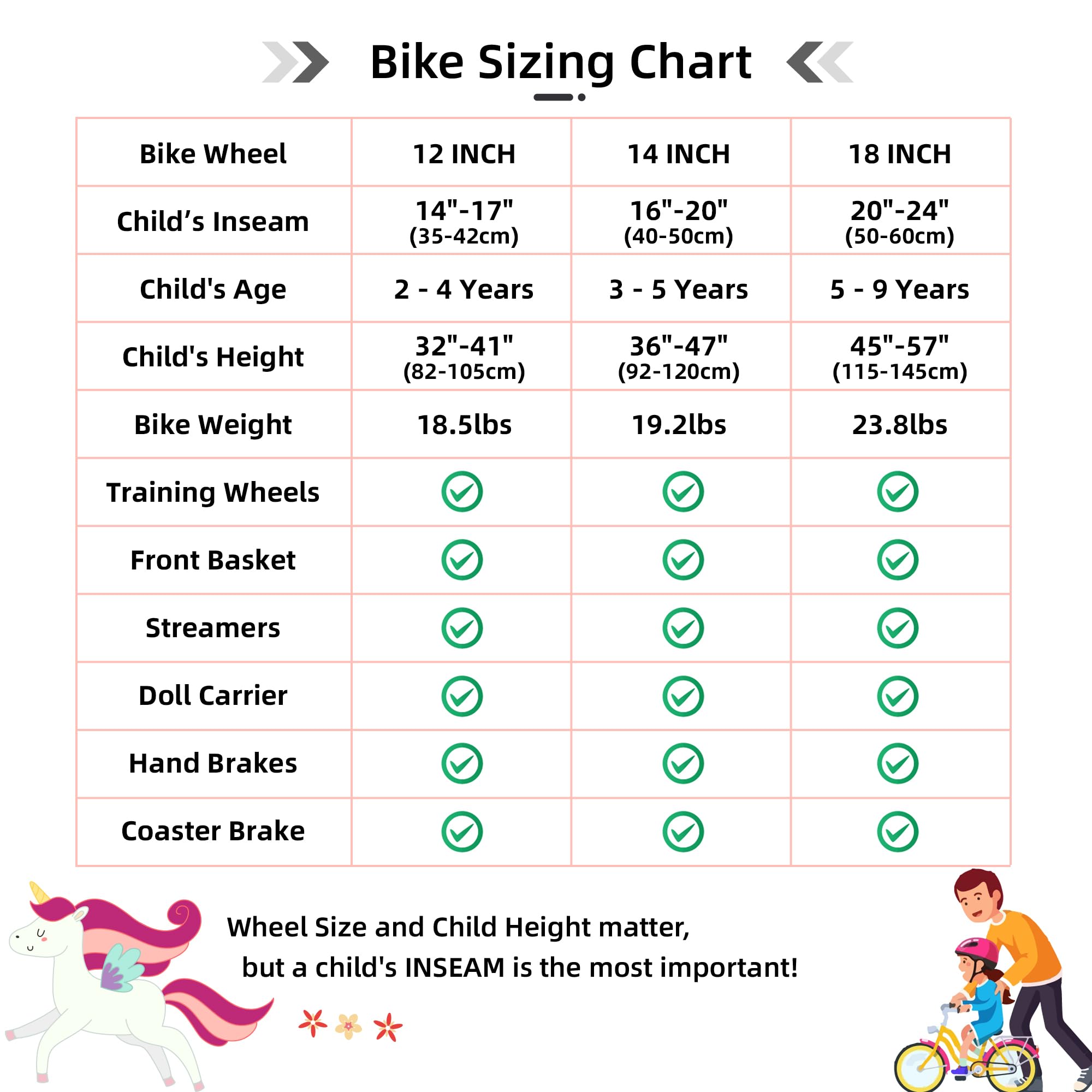 JOYSTAR Unicorn Training Children Bicycles
