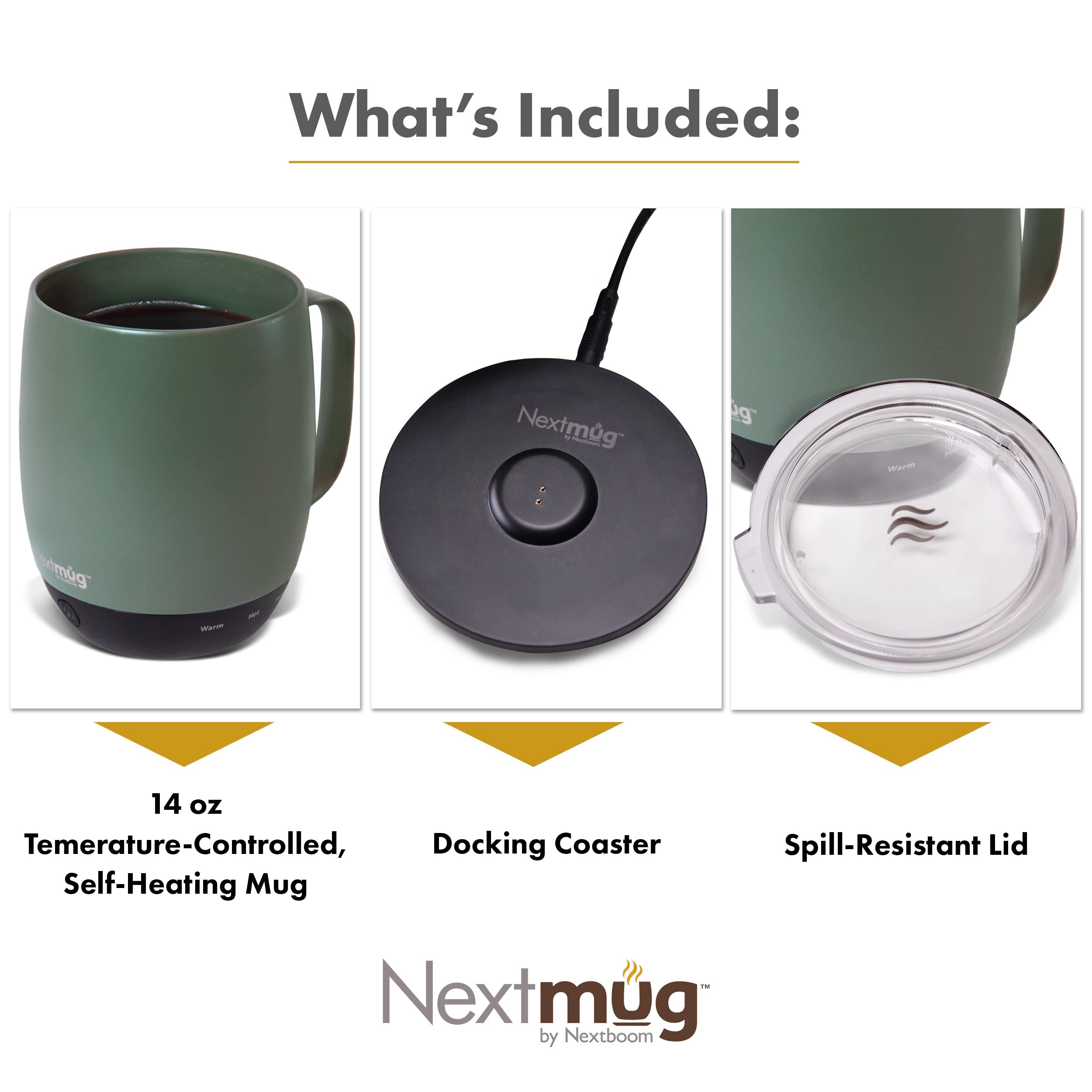 Nextmug Temperature Controlled Self Heating Coffee Sage