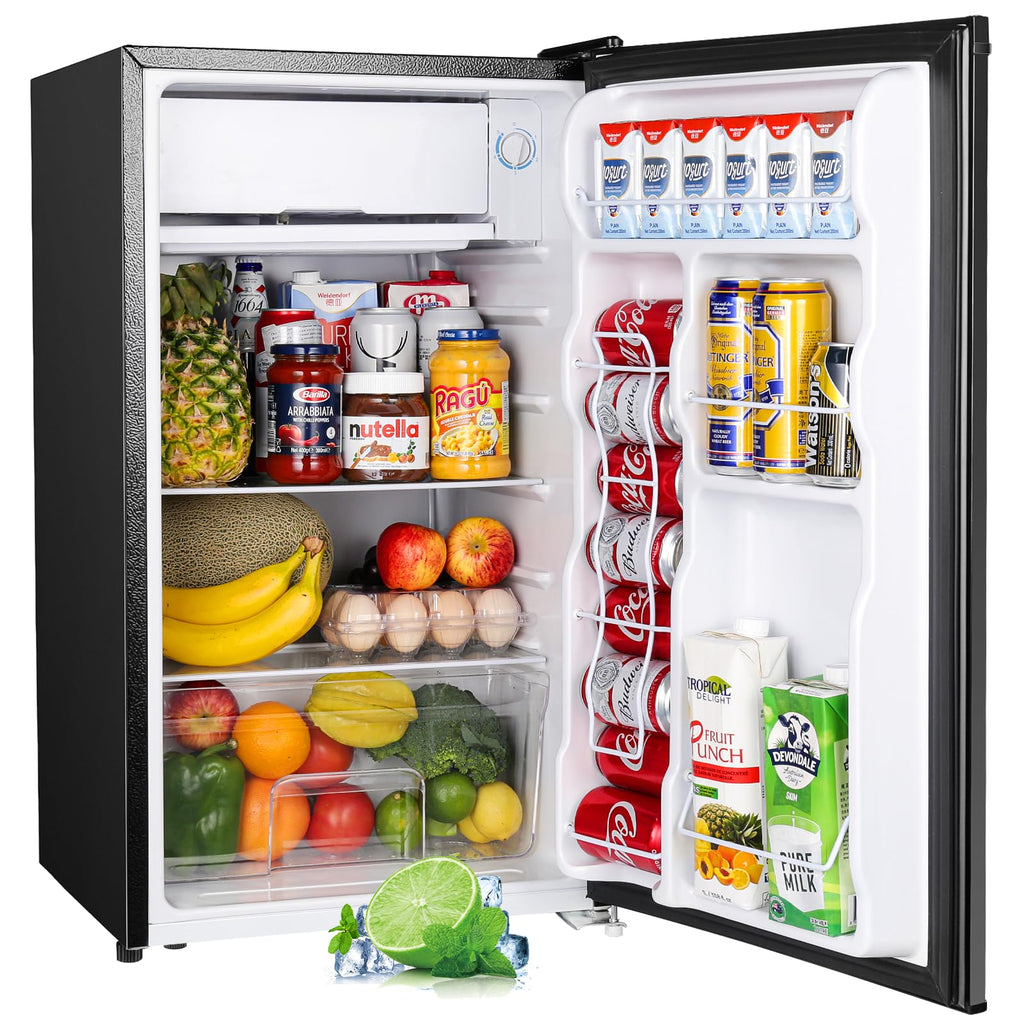 Upstreman Adjustable Thermostat Refrigerator Black BR321